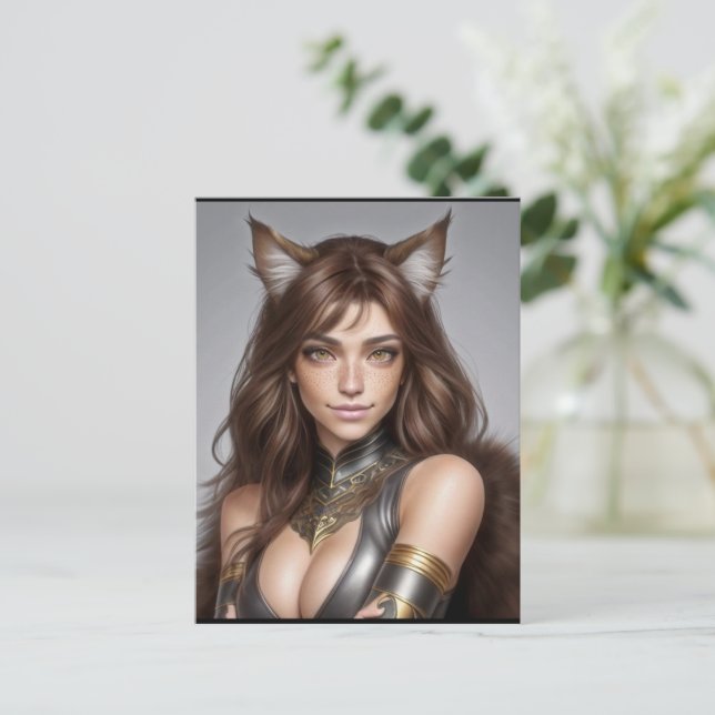 CARTÃO POSTAL GATINHO WAIFU 08 (Em pé/Frente)