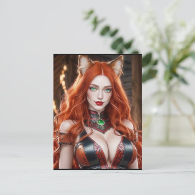 CARTÃO POSTAL GATINHO WAIFU 09 (Em pé/Frente)