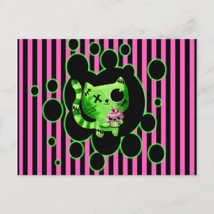 Cartão Postal Gatinho Zumbi