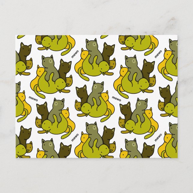 Cartão Postal Gatinhos de oliveira (Frente)
