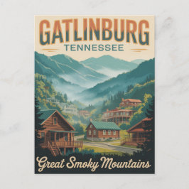 Cartão Postal Gatlinburg Tennessee Great Smoking Mountains