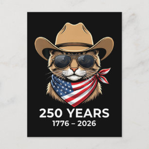 Cartão Postal Gato 4 de Julho