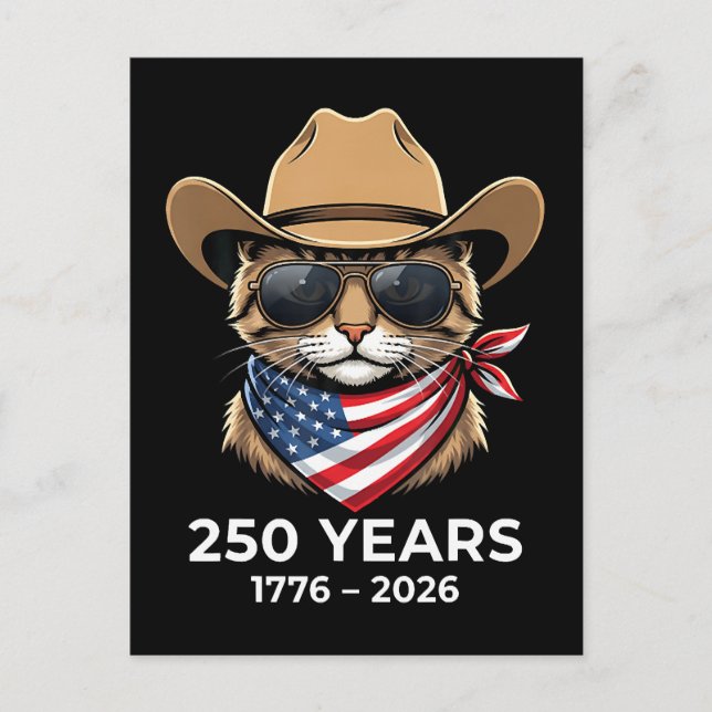 Cartão Postal Gato 4 de Julho (Frente)