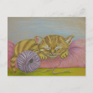 Cartão Postal Gato adormecido