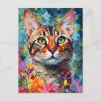Gato bengala colorido