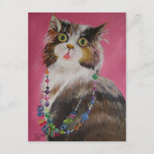 Cartão Postal gato bonito