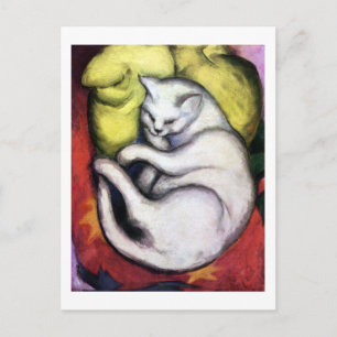 Cartão Postal Gato branco, Franz Marc