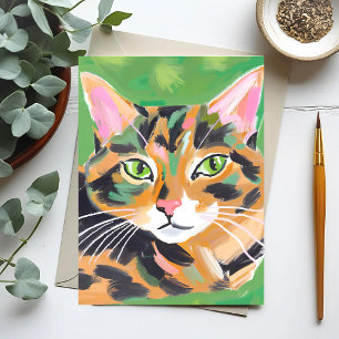 Cartão Postal Gato Casca de Tartaruga
