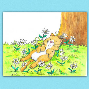 Cartão Postal Gato Cinto