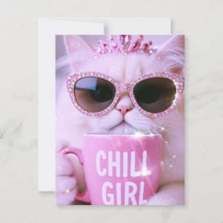 Cartão Postal Gato com óculos de sol