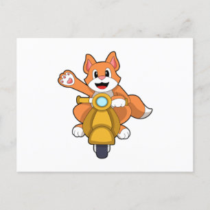Cartão Postal Gato como motociclista com Scooter.PNG