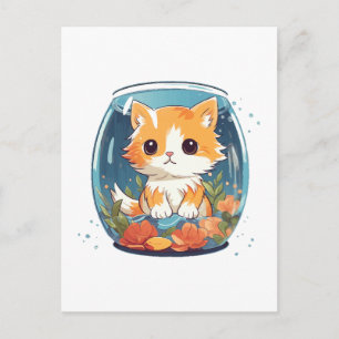 Cartão Postal Gato Culpado