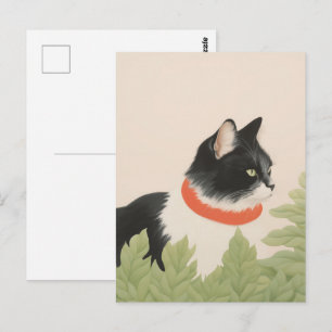 Cartão Postal Gato de Boho