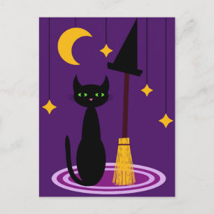 Cartão Postal Gato de Bruxa