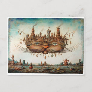 Cartão Postal Gato de Cheshire