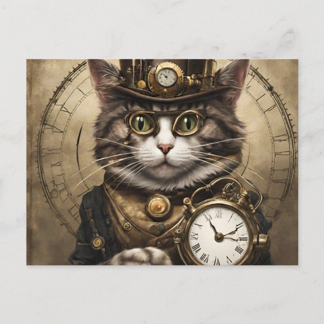 Cartão Postal Gato de Clocagem (Frente)