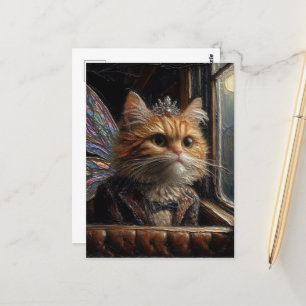 Cartão Postal Gato de Leite Adorável