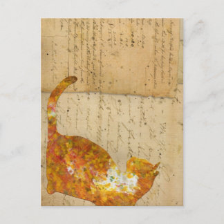 Cartão Postal Gato de Muitas Palavras