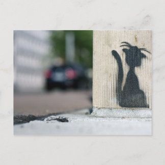 Cartão Postal gato de rua