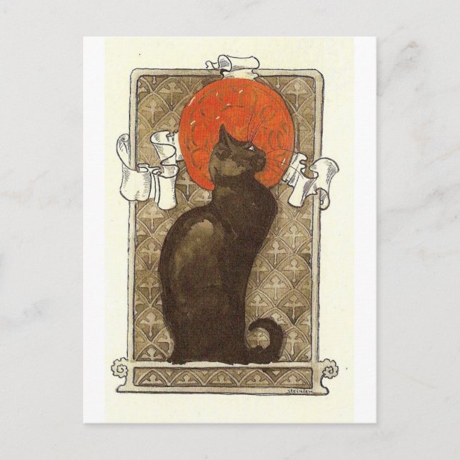 Cartão Postal Gato de Steinlein - Art Nouveau (Frente)
