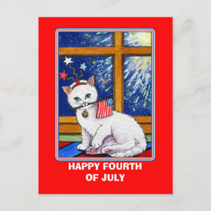Cartão Postal Gato do Quatro de Julho