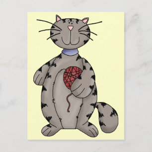 Cartão Postal Gato e Fios