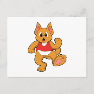 Cartão Postal Gato em Corrida