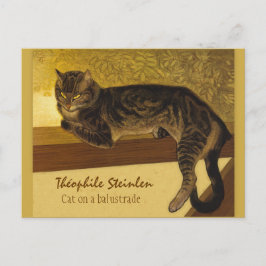 Cartão Postal Gato em uma balustrada CC0102 Théophile Steinlen