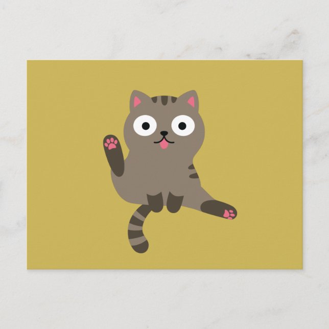 Cartão Postal Gato Engraçado (Frente)