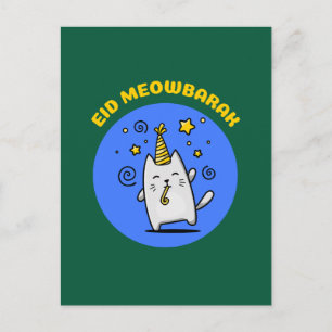 Cartão Postal Gato engraçado do Eid