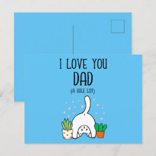Cartão Postal Gato Engraçado Eu Te Amo Papai Um Buraco Muito