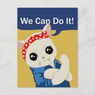 Cartão Postal Gato Feminista