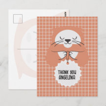 Gato fofo marrom linha de grade personalizada