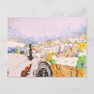 Cartão Postal Gato francês no telhado