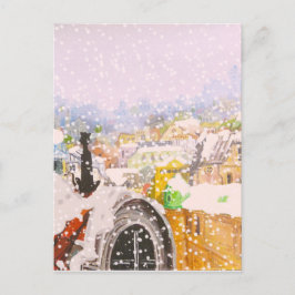 Cartão Postal Gato francês no telhado