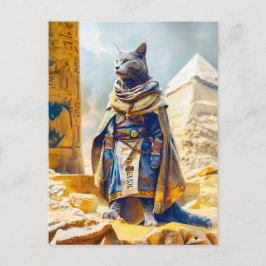 Cartão Postal Gato guerreiro egípcio na Royal Armor