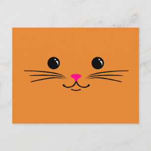 Cartão Postal Gato Laranja Gato Gato Fofo Design