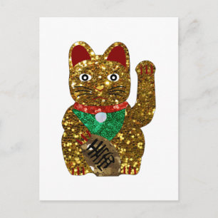 Cartão Postal gato maneki neko