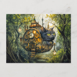 Cartão Postal Gato mecânico místico