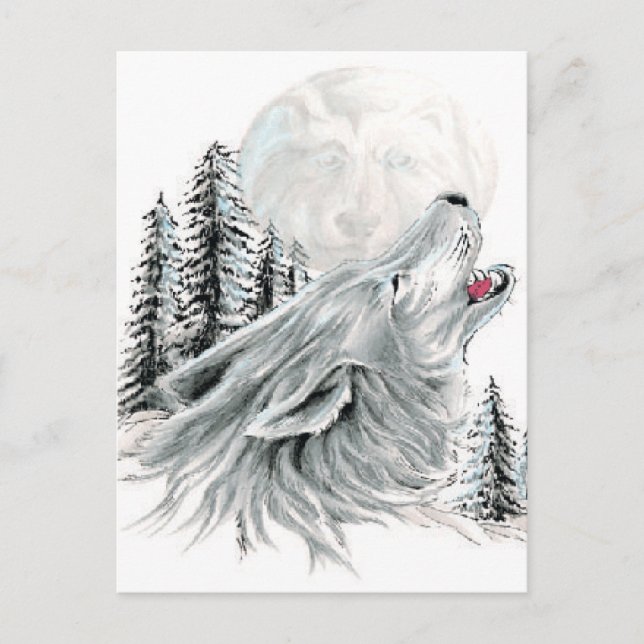 Cartão Postal Gato na Cara na Lua (Frente)