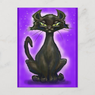 Cartão Postal Gato Negro