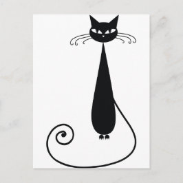 Cartão Postal Gato Negro