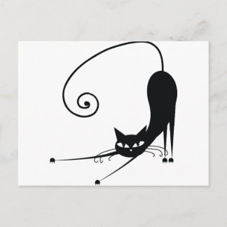 Cartão Postal Gato Negro
