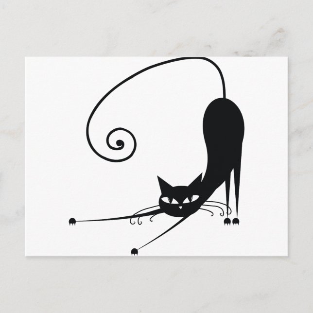 Cartão Postal Gato Negro (Frente)