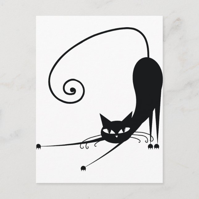 Cartão Postal Gato Negro (Frente)