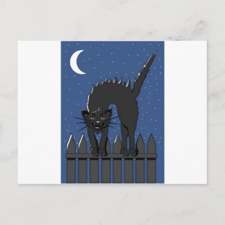 Cartão Postal Gato Negro