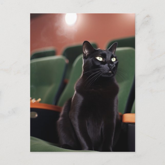 Cartão Postal Gato Negro em Teatro (Frente)