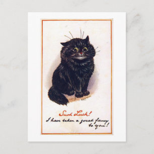 Cartão Postal Gato negro, Louis Wain