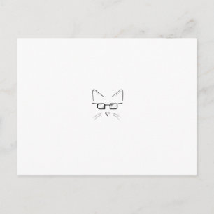 Cartão Postal gato nerd