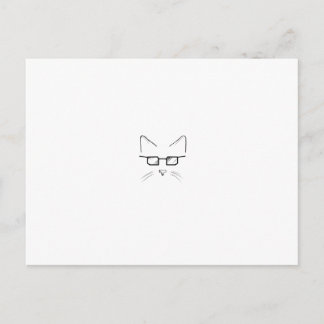 Cartão Postal gato nerd